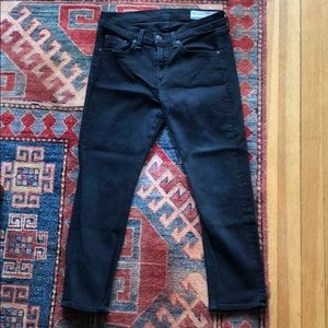 Rag & Bone Black Skinny Capri Jeans 28
